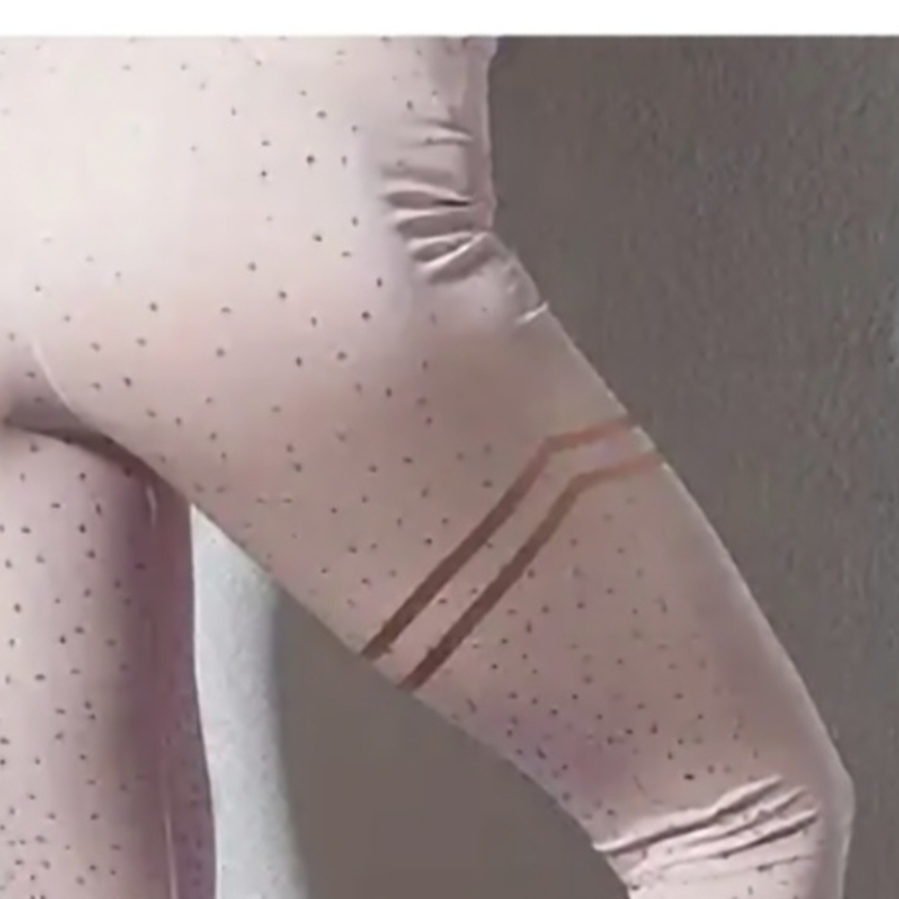 Pink, High Waisted Polka Dot Leggings